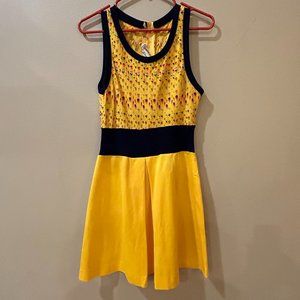 Vintage Yellow Mini Dress (70s Style)